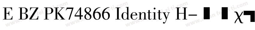 E BZ PK74866 Identity H字体转换